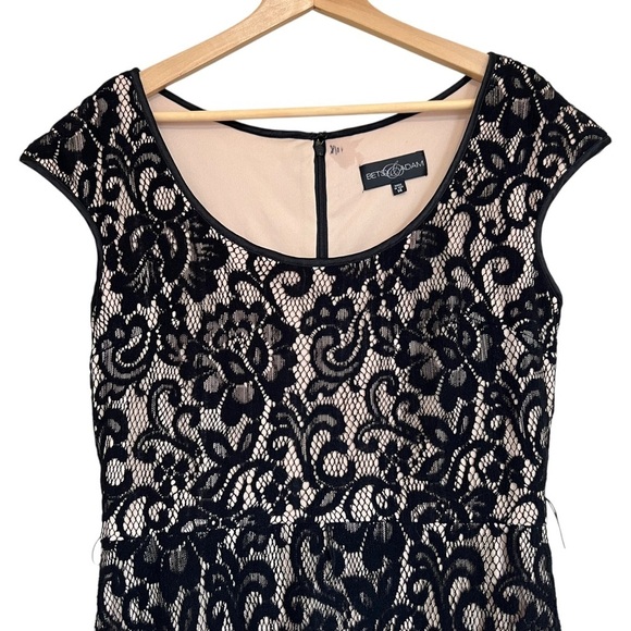 Betsy & Adam Lace Overlay Formal Maxi Dress Size 14 *missing sash* - Picture 3 of 10